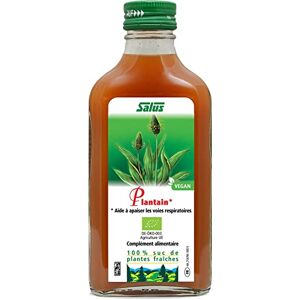 Salus – Plantain BIO – Complément Alimentaire à Base de Sucs de Plantes Fraîches – Aide à Faciliter la Respiration et à les Irritations de la Gorge – Végan – 200 ml - Publicité