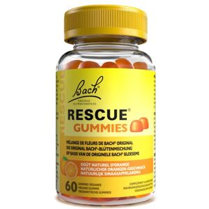 RESCUE Gummies Orange, mélange de Fleurs de Bach Original, pour des journées équilibrées, stress du quotidien, facile à prendre, vegan, convient à toute la famille, paquet de 60 - Publicité