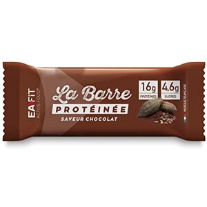 Eafit La Barre Protéinée Saveur Chocolat Enrobée de chocolat au lait 16g de protéines par barre 5,5g de MG faible en sucre 12 vit et minéraux Certifiée Anti-dopage - Publicité