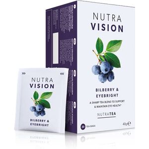 Nutra Tea NutraVision Thé de soutien pour les yeux   Thé contre la fatigue oculaire Supplément pour la santé oculaire 20 Sachets de thé enveloppés par NutraTea Tisane - Publicité