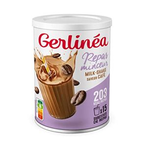 Gerlinéa Boisson Milkshake goût Café Substituts de repas riche en protéines Poudre à reconstituer contient 15 repas 220385 - Publicité