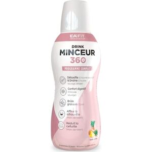 Eafit BOISSON MINCEUR   Minceur 360 drink    Boisson minceur rapides et efficaces   Bruleur de Graisse   Draine et détoxifie pour perte de poids efficace   Goût Ananas   500ml   Fabriqué en France - Publicité