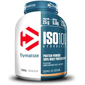 Dymatize ISO 100 Hydrolyzed Orange Ice Cream 2264g Hydrolysat de Protéines de Whey + Poudre d'Isolat - Publicité