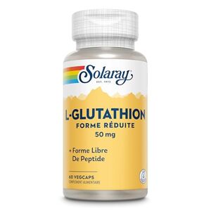 SOLARAY L-glutathion 50mg   Forme réduite   Anti-oxydant   60 capsules végétales - Publicité