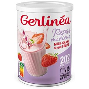 Gerlinéa Boisson Milkshake goût Fraise Repas Riche en protéines Poudre à reconstituer contient 15 repas 220385 - Publicité