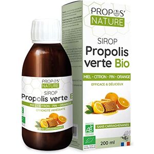 PROPOS'NATURE Propos Nature Sirop À La Propolis Verte Bio (Certifié Ab) Contenance : 200 ml - Publicité