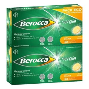 Bayer Berocca Energie Pack Eco 2 * 30 comprimés effervescents - Publicité