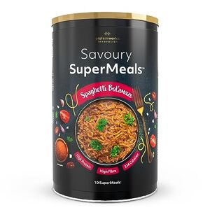 THE PROTEIN WORKS Protein Works Savoury SuperMeals, Nutritionally Balanced, 26 Vitamins and Minerals, Spaghetti Bol’amaze, 10 Meals - Publicité