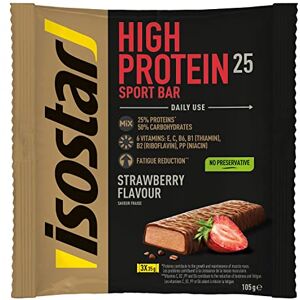 Isostar High Protein 25 Barre Énergétique, Fraise, 105 g - Publicité