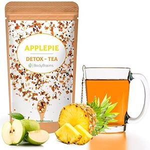 Bodyblooms tisane detox draineur naturel avec des morceaux de pomme et ananas. Délicieux thé et infusions detox minceur puissant et rapide. thé en vrac de 100gr. Applepie the detox tisane minceur - Publicité