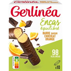 Gerlinéa Barres saveur Chocolat Orange Encas Equilibré et Riche en Protéines 206080 10 Unité - Publicité