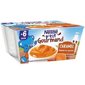 NESTLÉ BÉBÉ P'tit Gourmand Caramel Laitage dès 6 mois 4 x 100g (4 Laitages ) - Publicité