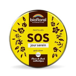 Biofloral SOS Secours Jour Serein BIO 165 Pastilles Soutien émotionnel Fleurs de Bach Authentiques Sans Alcool - Publicité