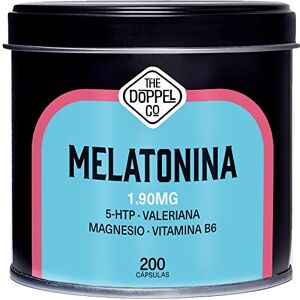 THE DOPPEL Co Mélatonine 1,9 mg   200 Gélules de 790 mg   Bien Dormir, Cure + 6 mois   Mélatonine avec 5HTP, Magnésium, Valériane, Vitamine B6   Cachet pour Dormir, Stimule Sommeil et Sérotonine - Publicité