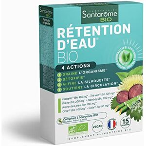 BIO + Rétention d'Eau   Complément Alimentaire Draineur & Détox   Favorise l'Elimination de l'Eau A base de plantes Bio Pilosselle, Thé Vert   15 Comprimés   Végan   Made In France - Publicité