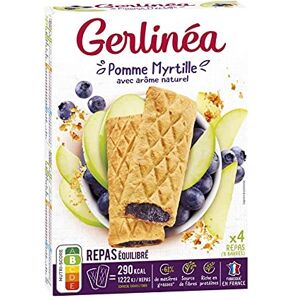 GERLINÉA BARRES REPAS FOURRÉES MYRTILLES 360G, GERLINEA, LOT DE 2 - Publicité