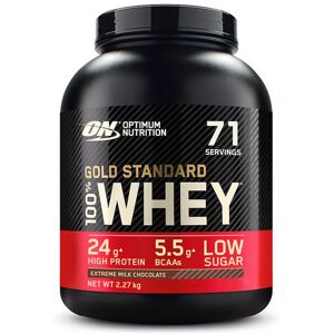 GOLD STANDARD 100% WHEY PROTEIN - Optimum Nutrition - Extreme Milk Chocolate (chocolat Au Lait Extrême) - 71 Servings (2270 Grammes) 71 servings (2270 grammes) unisex - Publicité