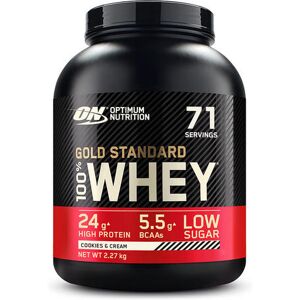 GOLD STANDARD 100% WHEY PROTEIN - Optimum Nutrition - Cookies & Cream (biscuits & Crème) - 71 Servings (2270 Grammes) 71 servings (2270 grammes) unisex - Publicité