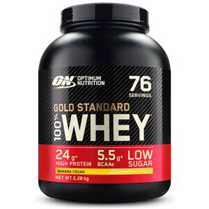 GOLD STANDARD 100% WHEY PROTEIN - Optimum Nutrition - Crème De Banane - 76 Servings (2280 Grammes) 76 servings (2280 grammes) unisex - Publicité