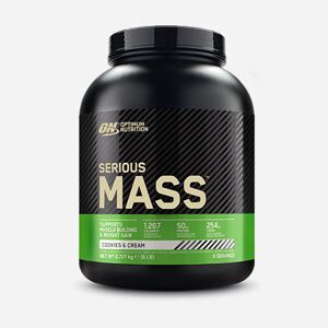 Gainer Serious Mass - Optimum Nutrition - Cookies Et Crème - 8 Servings (2727 Grammes) 8 servings (2727 grammes) unisex - Publicité