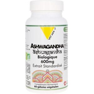 Vitall+ Ashwagandha bio 600mg 60 gélules végétales - Publicité