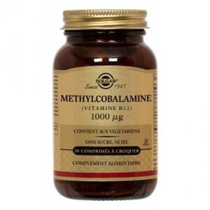 Solgar methylcobalamine vitamine B12 1000µg 30 comprimes