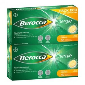 Berocca énergie goût orange 60 comprimés effervescents - Publicité