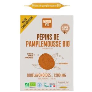 Nutrivie Ampoule Pépin de pamplemousse bio 20 ampoules - Publicité