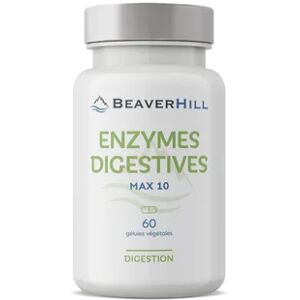 Beaverhill Enzymes Digestives MAX10 60 Gelules Vegetales