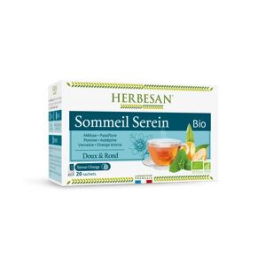 Herbesan Infusion Mélisse Passiflore Sommeil Serein Bio 20 sachets - Publicité