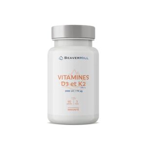 Beaverhill Vitamines D3/K2 90 Gelules Vegetales