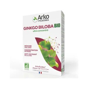 Arkopharma Arkofluide Ginkgo Biloba BIO 20 ampoules - Publicité