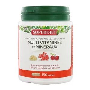 Superdiet Super Diet Complexe Multivitamines et Mineraux 150 gelules