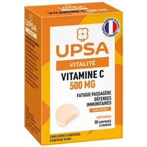 Upsa Vitamine C 500mg Orange Sans Sucre 30comp - Publicité