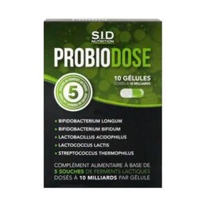 Sidn SID Nutrition Santé Tonique ProbioDose 10 gélules - Publicité