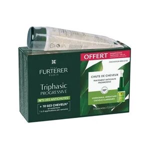 RENE FURTERER René Furterer Triphasic Progressive Rituel Antichute 8x5,5ml + Shampooing 100ml - Publicité