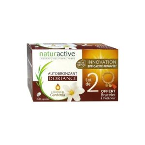 Naturactive Doriance capsules autobronzantes Gardenia 30 unites lot de 2 +1 bracelet Offert