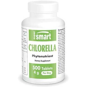 Chlorella 4000mg - Détox - Intestin, Foie & Système immunitaire - 500 Tab - Supersmart