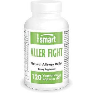 Aller Fight - Anti-allergique 100% végétale - Allergies pollen, poussière, alimentaire - 120 Gél. Végétariennes - Supersmart