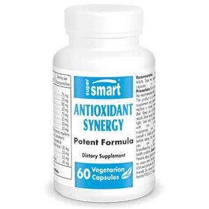 AntiOxidant Synergy - Formule Surpuissante d'Antioxydants - Curcuma, Resvératol, Glutathion - 60 Gél. Végétariennes - Supersmart
