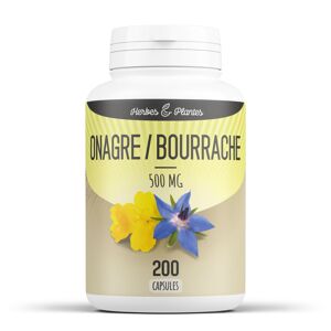 Herbes et Plantes Onagre-Bourrache - 500 mg - 200 capsules