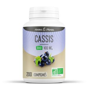 Herbes et Plantes Cassis Bio - 400 mg - 200 comprimes