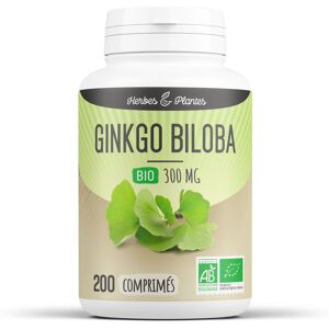 Herbes et Plantes Ginkgo biloba Bio - 300 mg - 200 comprimés - Publicité