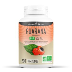 Herbes et Plantes Guarana Bio - 400 mg - 200 comprimes