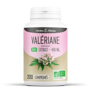 Herbes et Plantes Valeriane extrait Bio - 400 mg - 200 comprimes