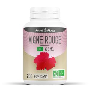Herbes et Plantes Vigne Rouge Bio - 400 mg - 200 comprimes