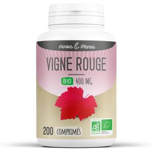 Herbes et Plantes Vigne Rouge Bio - 400 mg - 200 comprimés - Publicité