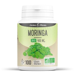 Herbes et Plantes Moringa Bio - 400 mg - 100 gelules vegetales