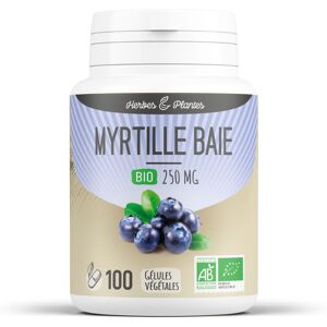 Herbes et Plantes Myrtille baie Bio - 250 mg - Gélules végétales - Publicité