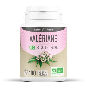 Herbes et Plantes Valeriane Bio - extrait aqueux - 250 mg - Gelules vegetales